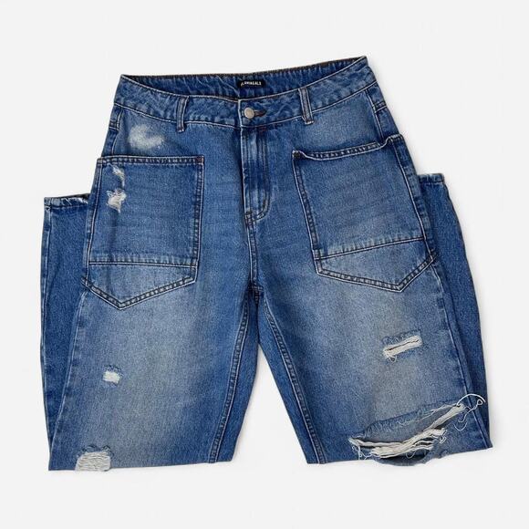 Barrel leg distressed denim jeans - Picture 7 of 7